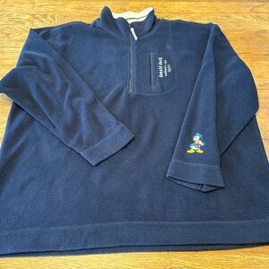 VTG-Disney Fleece Donald Duck Feisty 1/4 Zip Sweatshirt